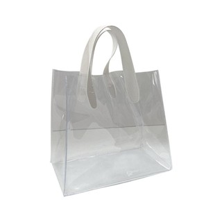 AllGIFT Túi mua sắm trong suốt, Túi Tote trong suốt PVC, Túi quà tay cầm
