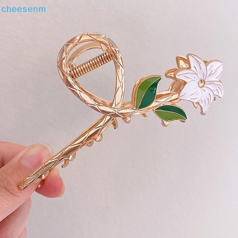 Kẹp Tóc Dạng Móng Vuốt Đính Hoa lily cheenm lily Cho Nữ