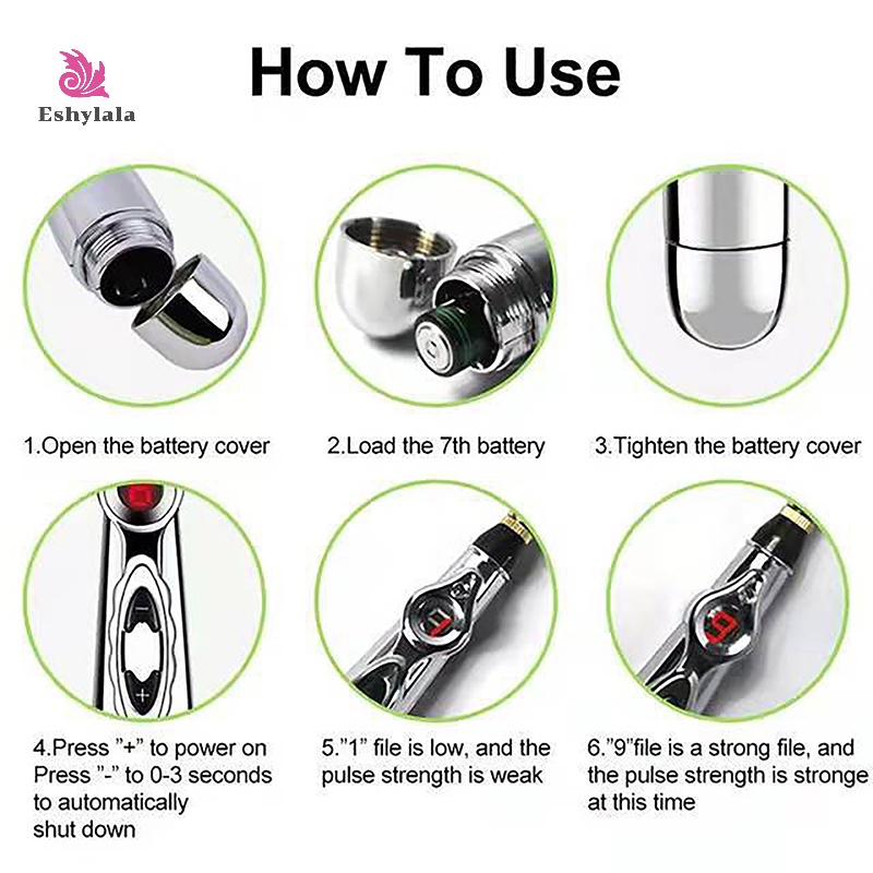 Điện Châm Cứu Điểm Massage Bút Giảm Đau Laser Điện Tử Kinh Tuyến Năng Lượng Bút Cơ Thể Lưng Cổ Chân Máy Mát Xa [MỚI]