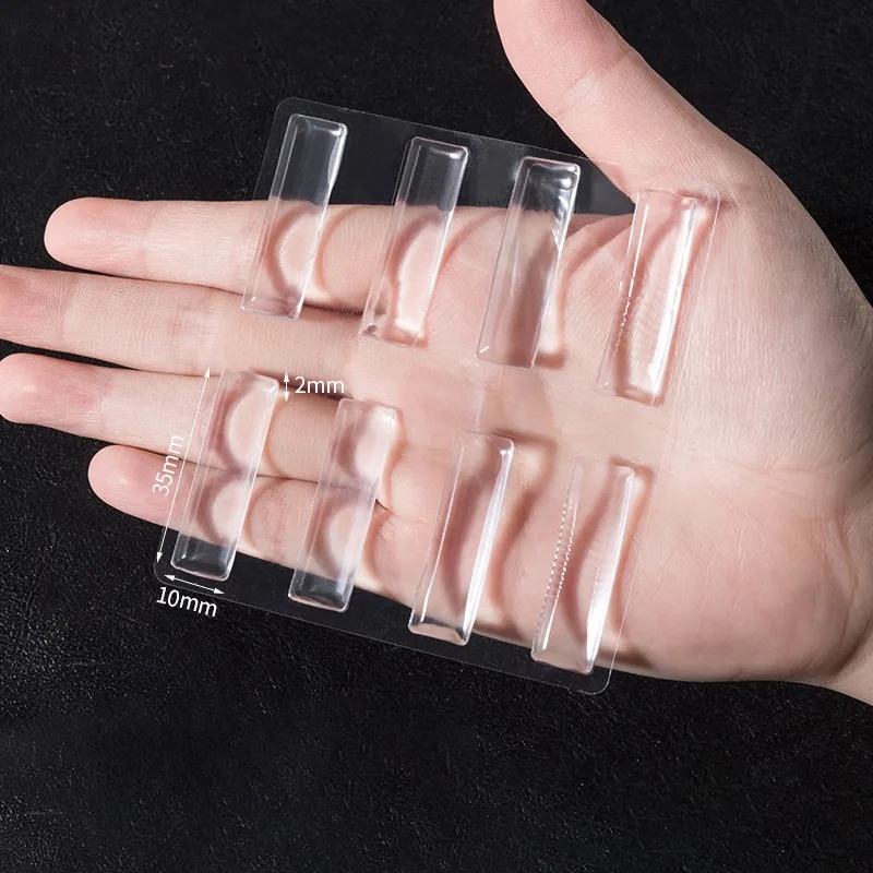 Set 8 Miếng Chặn Cửa Bằng Cao Su silicone Trong Suốt Chống Va Chạm