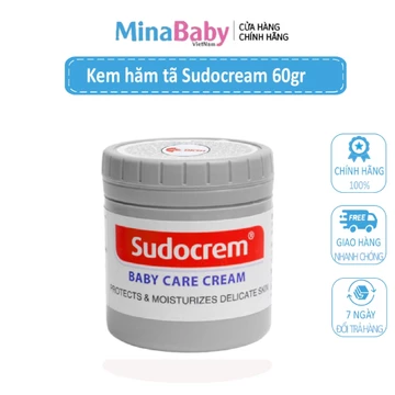 Kem chống hăm Sudo Cream hộp 60gram kem hăm tã an toàn cho trẻ sơ sinh Minakhosimevabe