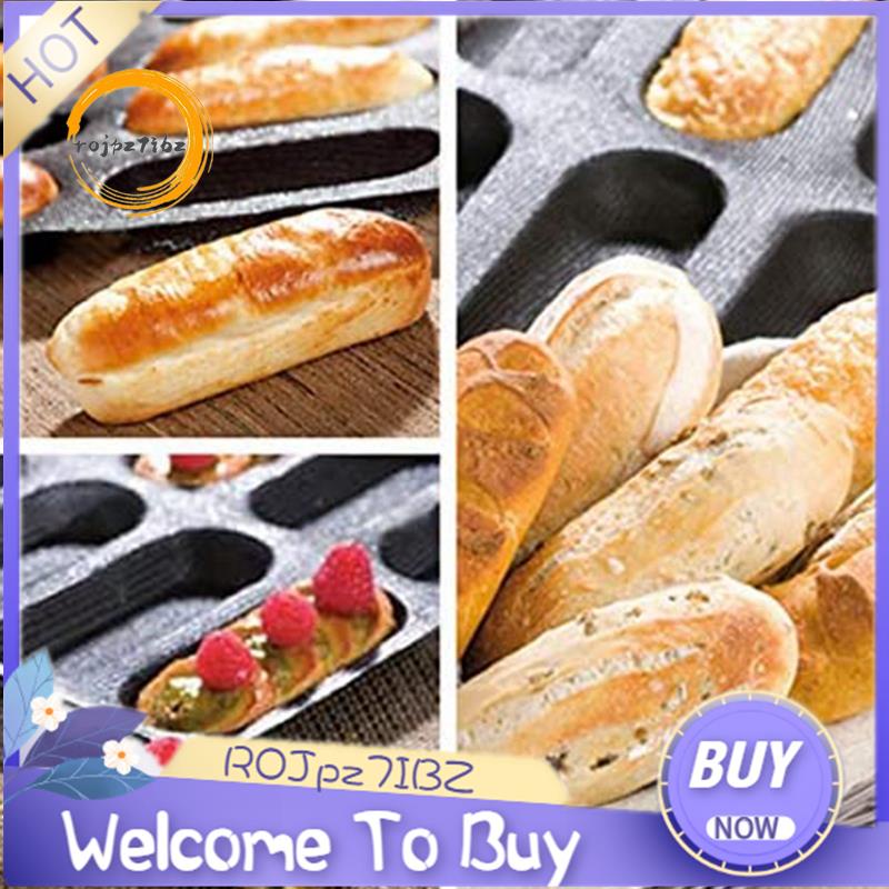 [ROJpz7IBZ] 12 lỗ bằng silicon Baguette Pan-Non-Stick dạng chảo bánh mì kiểu Pháp đục lỗ, Khuôn làm bánh mì nướng, Khuôn làm bánh mì