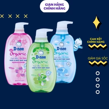 ComBo 2 Chai Sữa tắm gội toàn thân Dnee cho bé 380ml , Sữa tắm gội thái an toàn cho bé an tâm cho mẹ