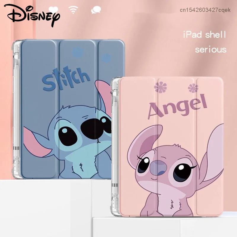 Ốp Bảo Vệ Hình Hoạt Hình Disney Stitch Ipad Apple Pro Mini Couple 