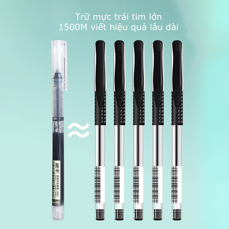 Bút Bi Mực Gel 3 Màu Đỏ/Đen/Xanh Dương/Xanh Dương 0.5mm Dùng Trong Văn Phòng