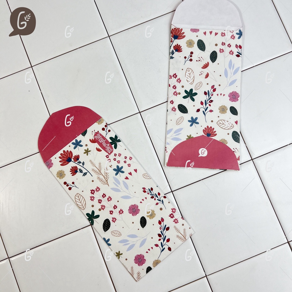 SET GX004 - Bao lì xì cao cấp của Gác Xép họa tiết hoa văn chất liệu Kraft nhật nhập khẩu Tết 2025