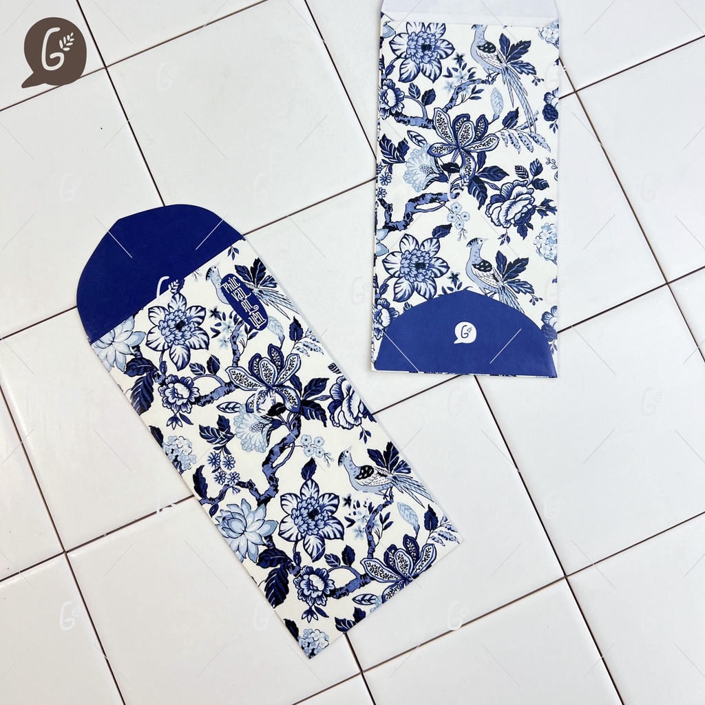 SET GX004 - Bao lì xì cao cấp của Gác Xép họa tiết hoa văn chất liệu Kraft nhật nhập khẩu Tết 2025