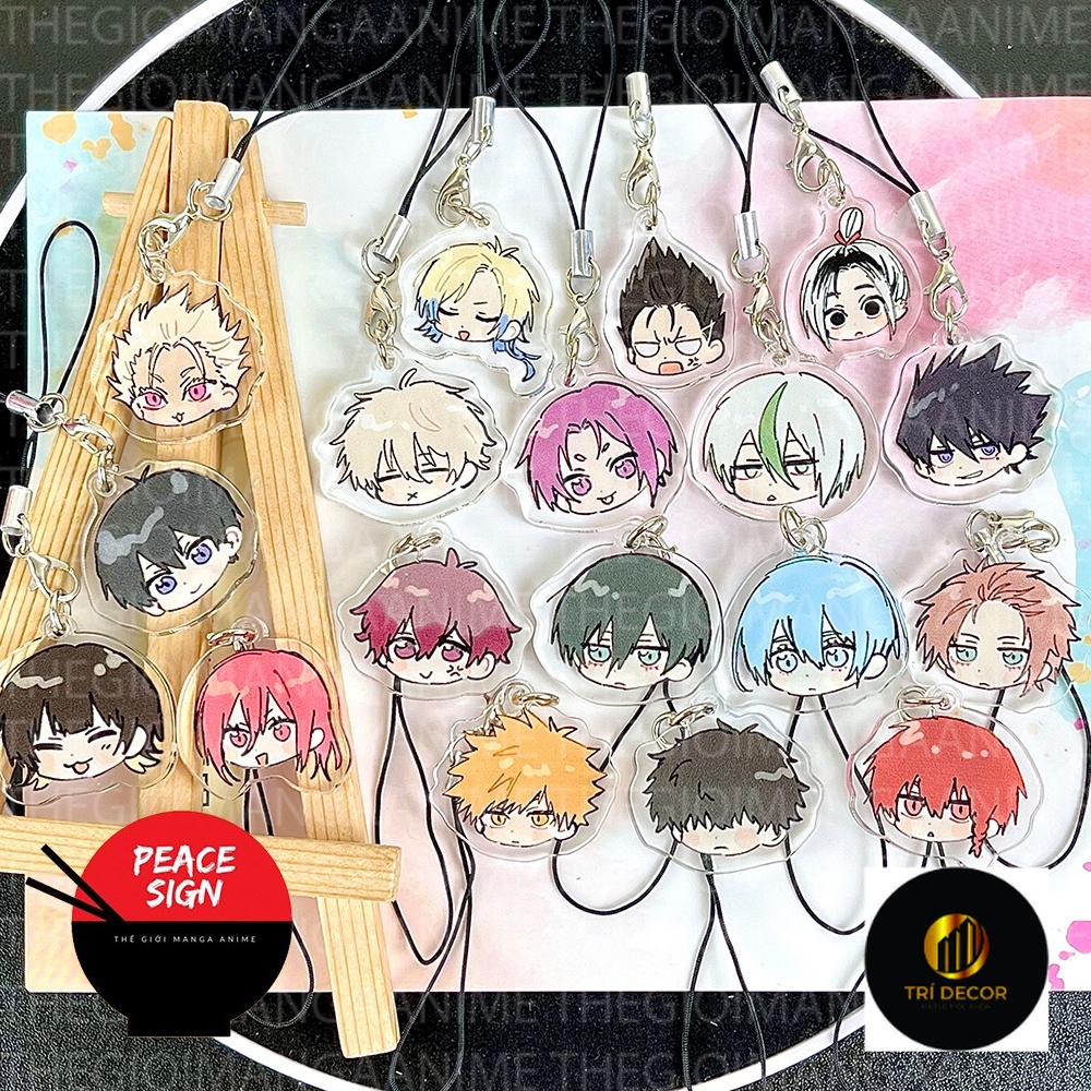 ( BIỂU CẢM ) Dây treo điện thoại BLUE LOCK mica acrylic móc khóa anime nagi chigiri isagi bachira kaiser ness móc khóa