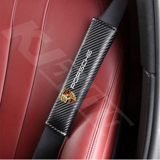 Set 1 / 2 Đệm Da Bọc Dây Đai An Toàn Cho Xe Hơi porsche carrera gts turbo macan cayenne cayman 718 boxster 911 panamera