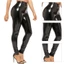 Quần Legging Giả Da GODD PU Cho Nữ Lấp Lánh Sáng Kim Loại Vàng Bạc Quần Sáng Phong Cách Punk Slim Pencil Pan