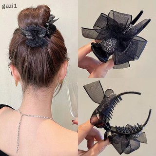 [gazi1] Kẹp Vuốt Tóc Nơ Kim Cương Giả Cho Nữ Thịt Viên Cố Định Dụng Cụ Tạo Kiểu Tóc Kẹp Tóc Phụ Kiện Tóc Đuôi Ngựa Kẹp Boutique