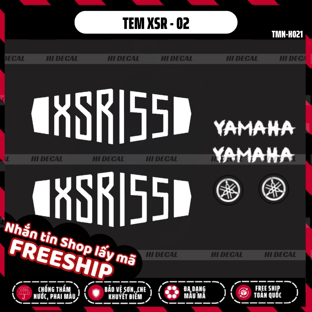 Tem XSR decal sticker dán xe XSR 155 | TMN - 021 | Decal cao cấp chống nước chống phai màu