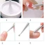 Bút chấm móng tay AFTEROF, Dụng cụ chăm sóc móng tay hai đầu Dụng cụ đẩy biểu bì, Tẩy lớp biểu bì sơn móng tay bằng thép không gỉ vát móng tay
