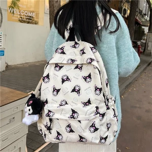 Ba Lô Đi Học Cỡ Lớn Họa Tiết Hoạt Hình kuromi Dễ Thương