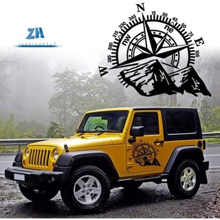 1 Chiếc Xe Địa Hình SUV Bên Thân Miếng Dán La Bàn Núi Đề Can Miếng Dán Cho SUV Địa Hình Jeep Chống Thấm Nước ford