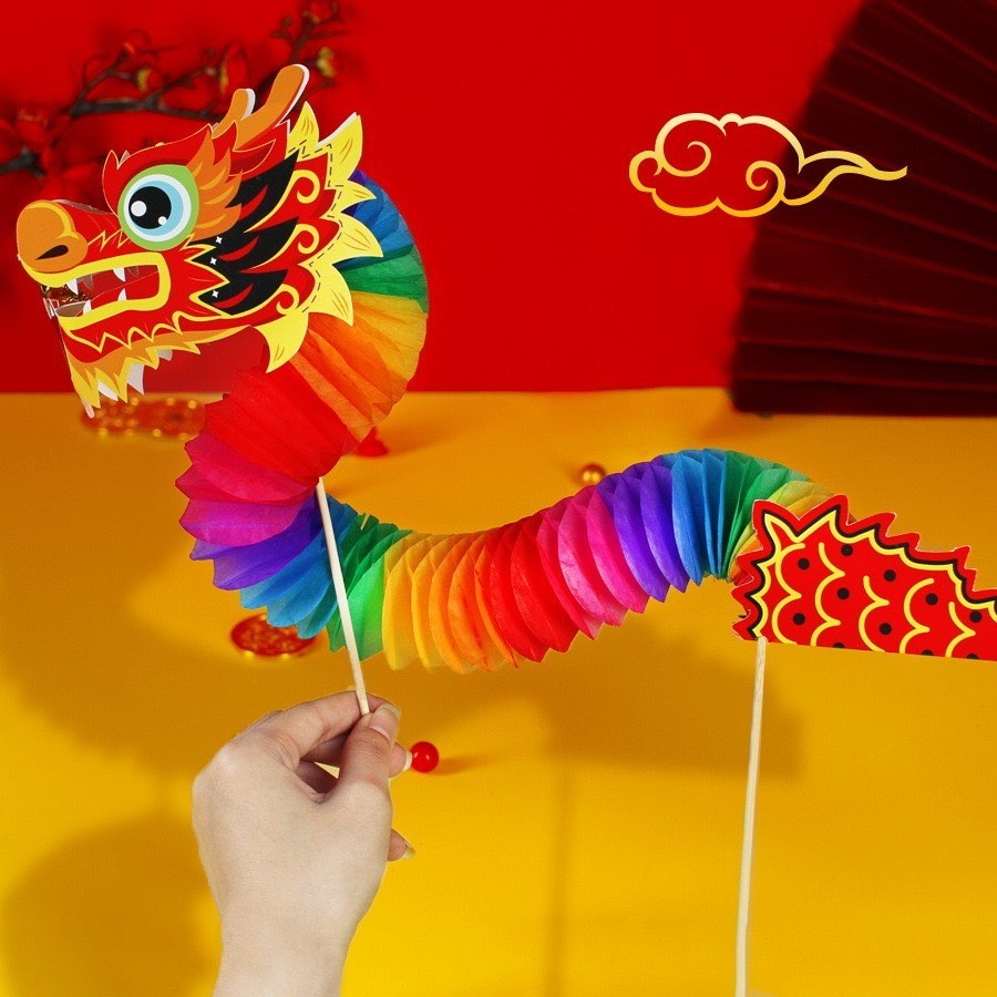 Rồng Giấy Múa Rối Rồng Giấy Xếp Chụp Hình Tết 90cm | Shopee Việt Nam