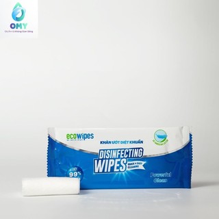 Combo 03 lốc 60 cái khăn ướt diệt khuẩn cao cấp Disinfecting Wipes gói 1 tờ diệt 99,9% vi khuẩn