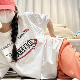 Áo Thun Cotton Tay Ngắn Cổ Tròn Phong Cách Hàn Quốc Mùa Hè Cho Nữ