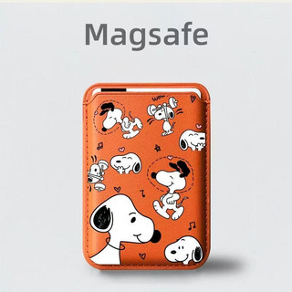 Ví phong cách cặp đôi Snoopy màu trắng cho iPhone 16 pro Max 15 14 13 12 pro Max 16Plus Giá đỡ điện thoại thẻ cho vỏ bỏ túi