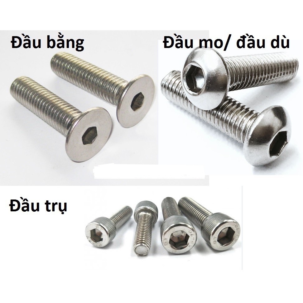 Bù lon inox Lục Giác chìm đầu trụ (M4x14mm - BL10) Bộ 10 con | Shopee ...