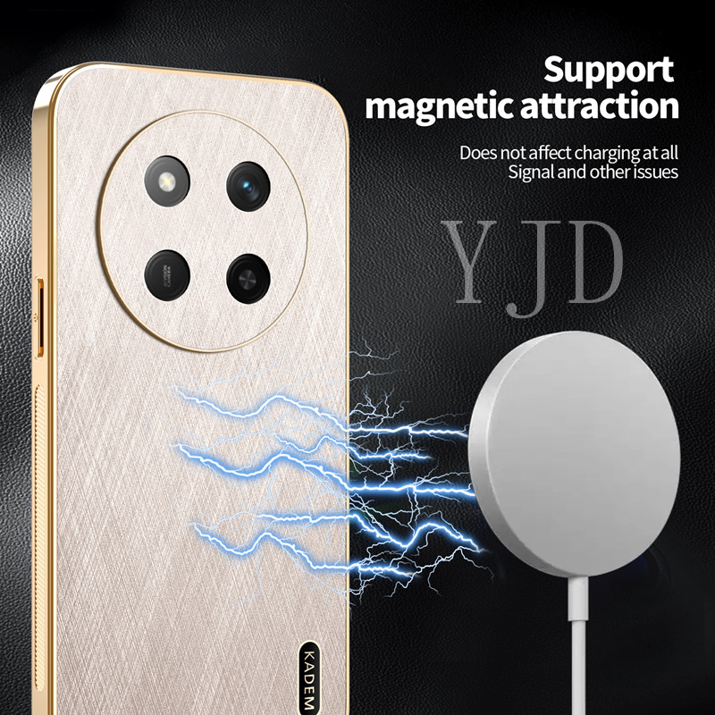 Ốp Lưng Cho Honor X9C Smart X9B X9A Gold Silk Skin PC Khung Mạ Điện Chống Rơi Vỏ Điện Thoại