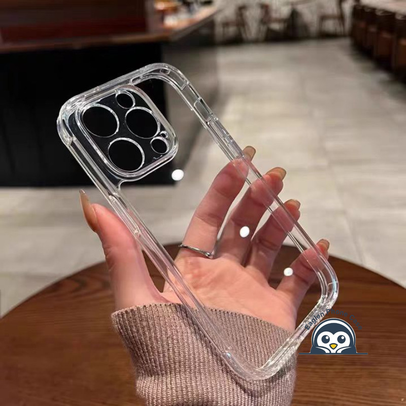 Ốp Điện Thoại Trong Suốt Cao Đơn Giản Cho OPPO A5 Pro A3 A3X A2 A1 Pro A3i A2M A2X A1s A1X A18 A15 A15s A16 A16s A16K A16E A17 A17K A1K 5G 4G Vỏ Mềm Trong Suốt Chống Sốc