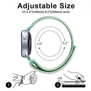 Dây đeo đồng hồ vòng Nylon 22mm 20mm cho Samsung Galaxy watch 6 5 Pro / 4 / classic / gear s3 frontier / active Sport Bracelet watch gt2 3 Dây đeo