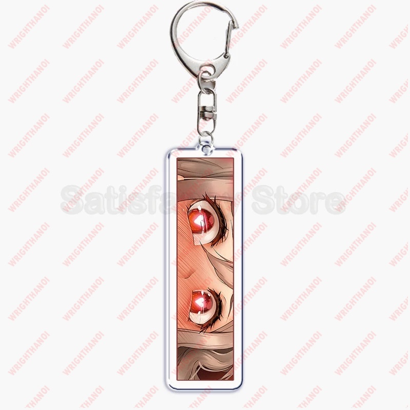 Móc Khóa Anime Waifu Girls Eyes, Double Sided Acrylic, Pendant Key Ring, Phụ kiện trang trí túi xách balo