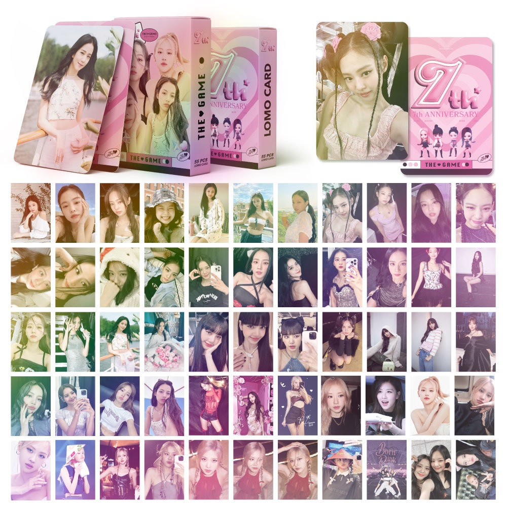 Linxx 55 Chiếc BP Valentine 7th Holographic Laser Card Kpop Photocards Bưu Thiếp Series
