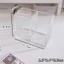 CATIYAHA Giá Để Đồ, Văn Phòng Phẩm Ba Lưới Đựng Bút Acrylic, Vuông Trong Suốt Dung Tích Lớn Kệ Trang Điểm Trường Học