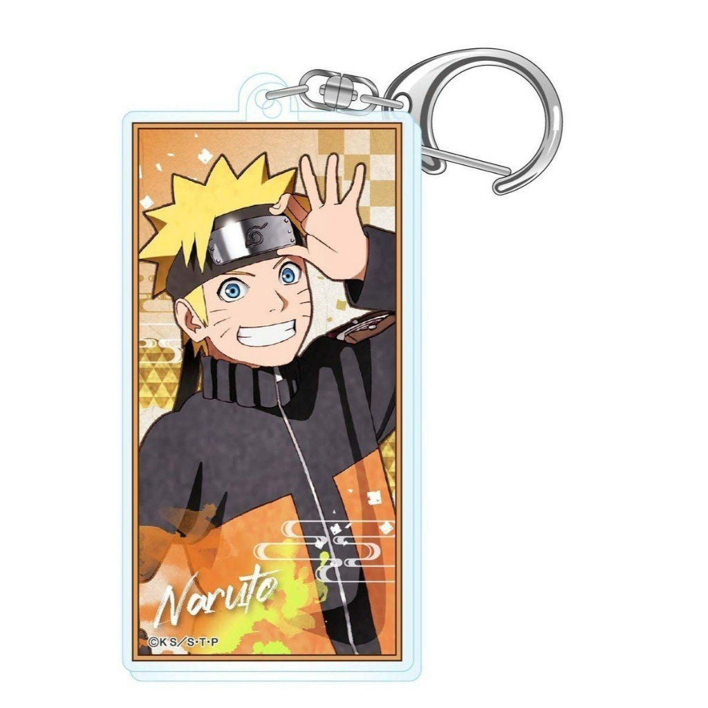 Móc khóa NARUTO ver CHỮ NHẬT mica acrylic in hình anime xinh xắn