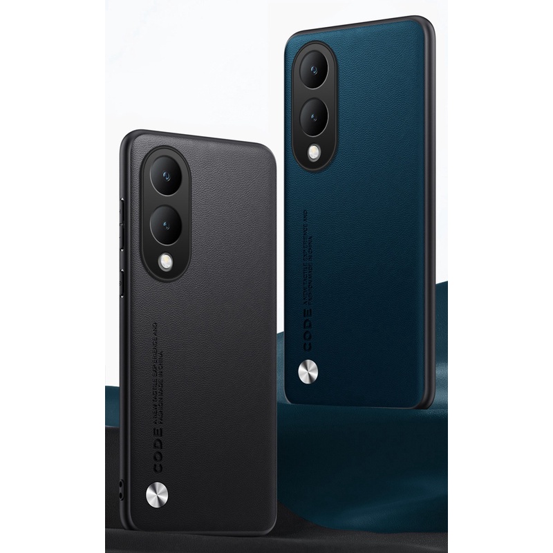 Dành cho Vivo Y17s Họa tiết da thời trang Ốp điện thoại bảo vệ khung TPU mềm