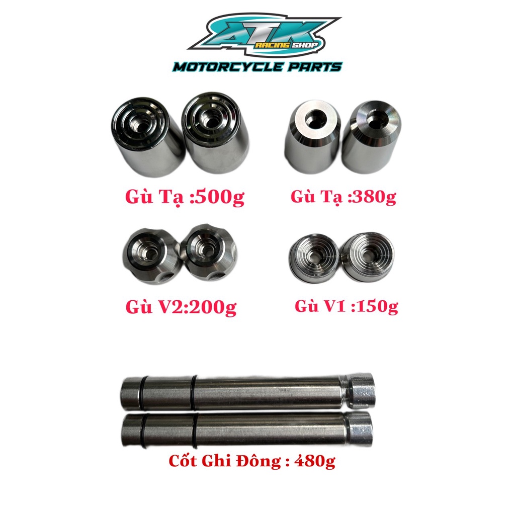 Gù tay lái chống rung combo nặng 1kg inox 304 đủ size | Shopee Việt Nam