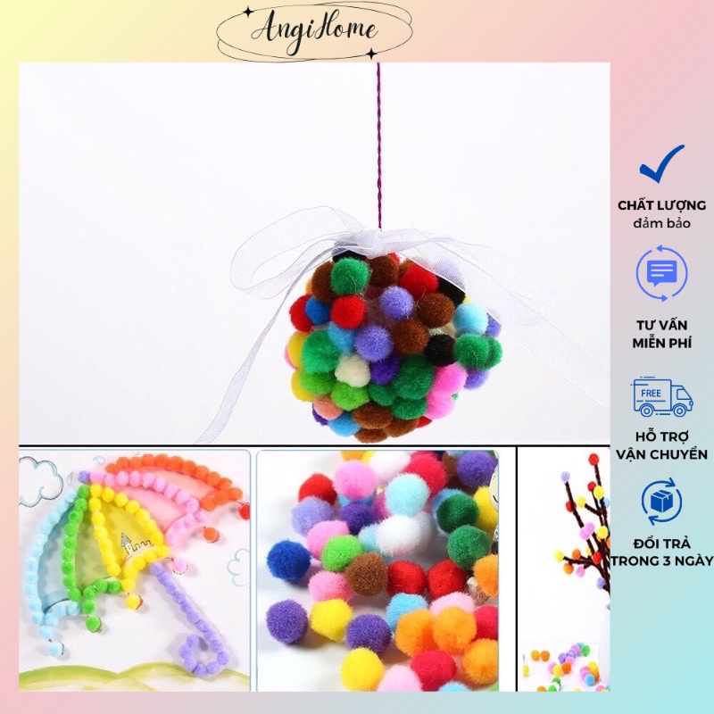 Sét 20 quả bông Pompom làm đồ handmade ANGIHOME