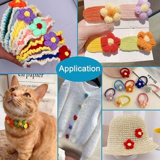 Miếng Vá Hình Hoa Bằng Len Dùng Trang Trí Mũ / Đồ Thủ Công diy