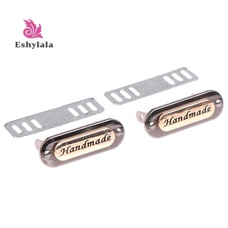 2 Chiếc Handmade Kim Loại Nhãn Thẻ Hình Bầu Dục Cho Quần Áo Quần Jean Giày Túi Đồ Trang Trí DIY [MỚI]