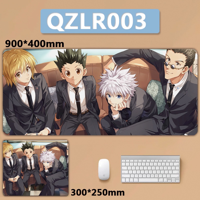 Hunter x Hunter Gon Killua Kurapik Hisoka Leorio Chrollo Phantom Troupe XXL Lớn Mousepad Bàn Phím Miếng Lót Chuột Miếng Lót