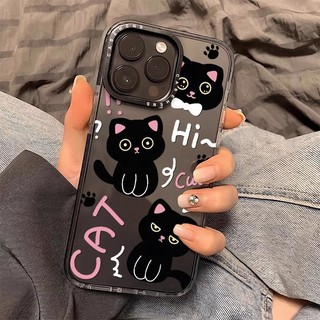 Ốp Điện Thoại Họa Tiết Ba Chú Mèo Đen Cho iphone 14plus new 13promax / 12 / 11 14promax 11promax 12promax 13promax 15promax
