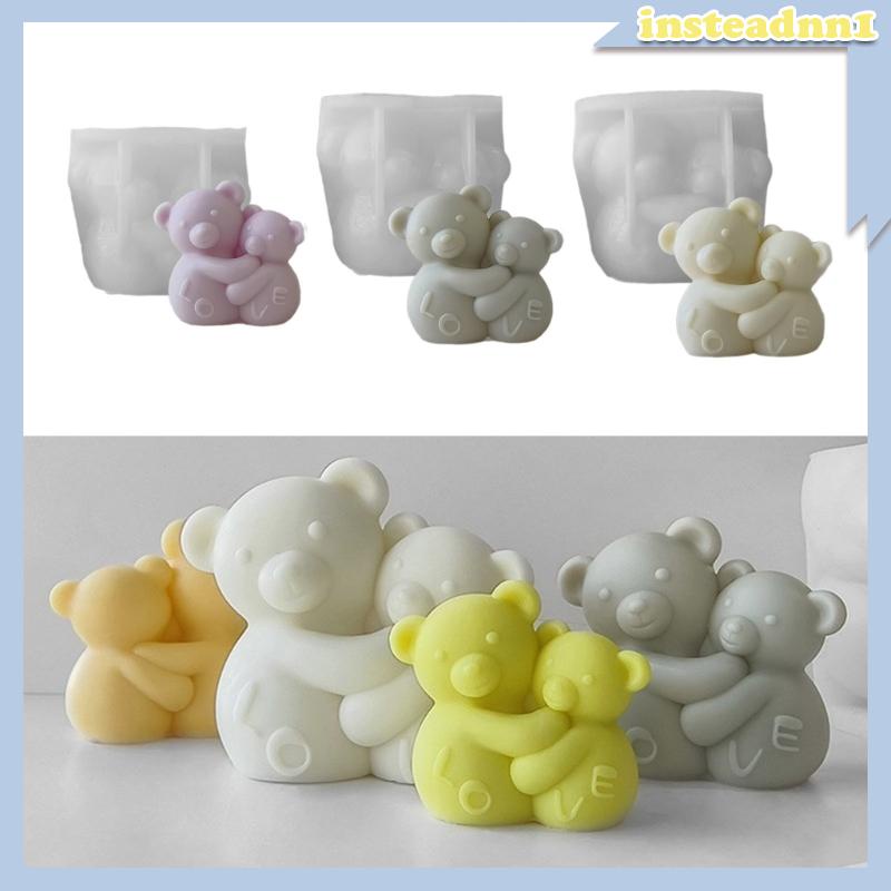 Khuôn silicone Làm Bánh Hình Gấu Ôm Nhau Chống Dính diy
