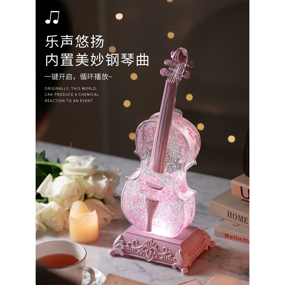 Hộp Nhạc Hình Đàn violin Kết Nối bluetooth Sang Trọng