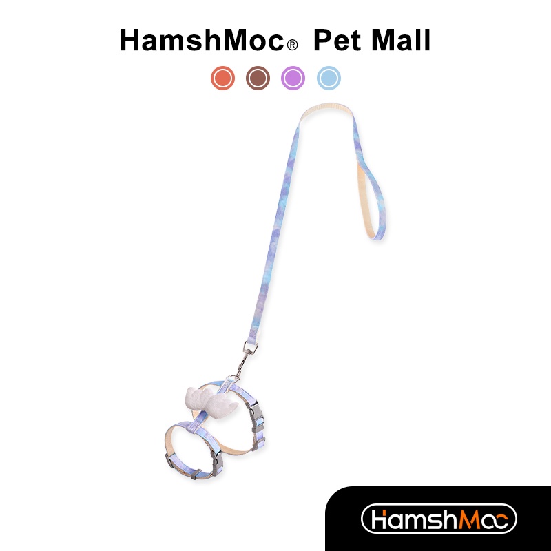 HamshMoc Cá Tính Mèo Dây Và Dây Xích Bộ Có Thể Điều Chỉnh Mềm Mèo Con Áo Vest Nhẹ Có Khóa Dây Xích Bền Cho Mèo Đi Bộ