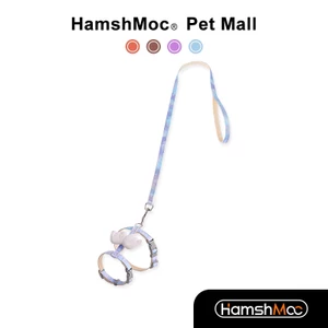 HamshMoc Cá Tính Mèo Dây Và Dây Xích Bộ Có Thể Điều Chỉnh Mềm Mèo Con Áo Vest Nhẹ Có Khóa Dây Xích Bền Cho Mèo Đi Bộ