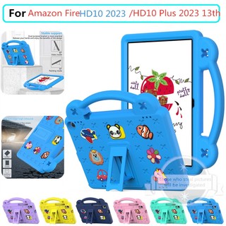 Ốp Bao Da Máy Tính Bảng Chống Sốc Có Tay Cầm Cho amazon fire hd10 2023 / hd10 plus 2023 13th 2021 11th gen Ốp