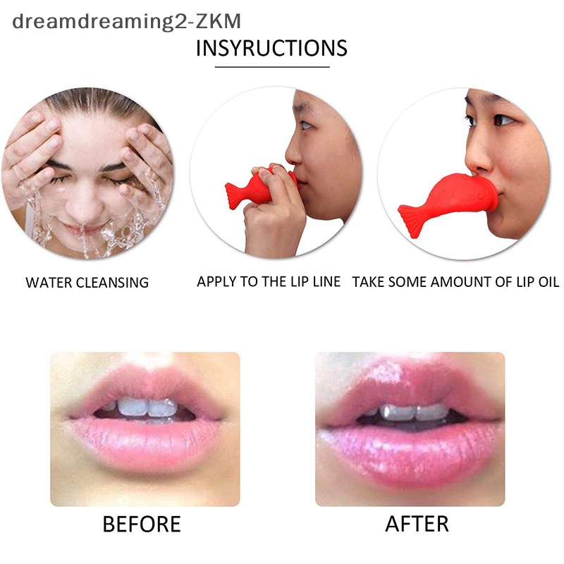 [dreamdreaming] Lip Plumper Silicone Mềm Hình Cá Môi Tăng Cường Silicone Tự Nhiên Pout Miệng Cá Gợi Cảm Môi Plumper Phụ Kiện [zkm]