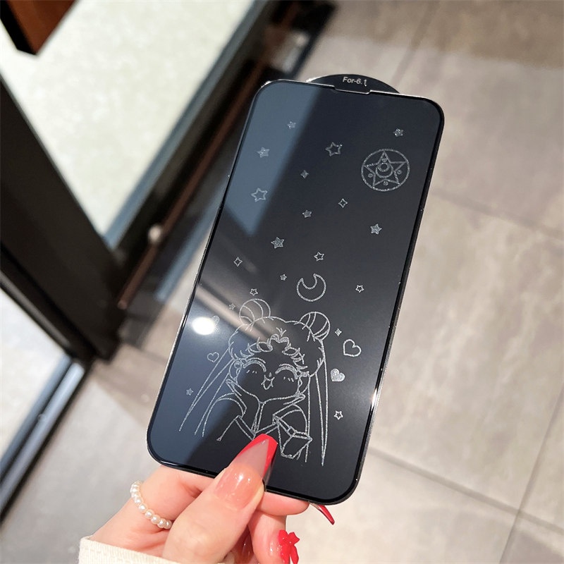Bảo Vệ Màn Hình Cho iPhone 11 pro max xs xr 11Pro 11ProMax xsmax Bảo Vệ Toàn Diện Kính Cường Lực Hoạt Hình 6D Shadow