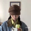 Merad Mũ beret Len Màu Nâu Phong Cách retro Anh Quốc Cho Nữ