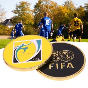 Trọng tài bóng đá Flip Coin Pick Side Soccer Flip Coin Hợp kim Soccer Toss Coin
