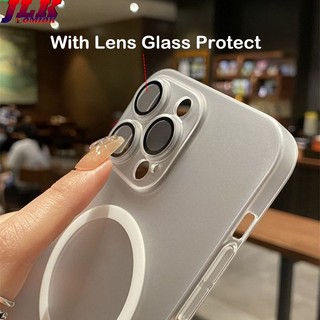 [Đang BÁN] Ốp từ tính siêu mỏng mờ sang trọng cho iPhone 15 14 13 12 Pro Max Plus Vỏ sạc không dây mờ PC cứng