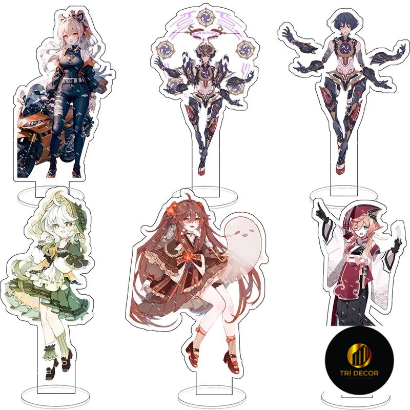 Mô hình Standee Hot Anime Genshin Impact Scaramouche Cosplay o Figure Nahida Hutao Phụ kiện trang trí để bàn góc học tập