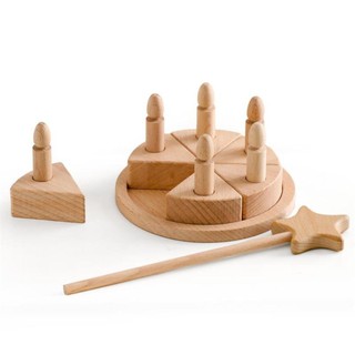 EDIWANY Mô Phỏng Bánh Sinh Nhật, Cắt Thực Phẩm Trò Chơi Tương Tác Gỗ Sồi Pallet, Giả Vờ Chơi Bánh Đồ Chơi Nhà Bếp Trẻ Em